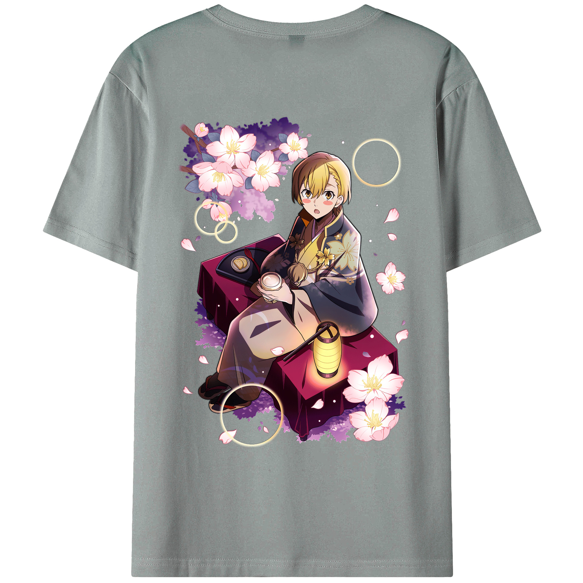 （画像用） 文豪ストレイドッグス Bungo Stray Dogs 綿100％ メンズ半袖Tシャツ（バックプリント） 通気性